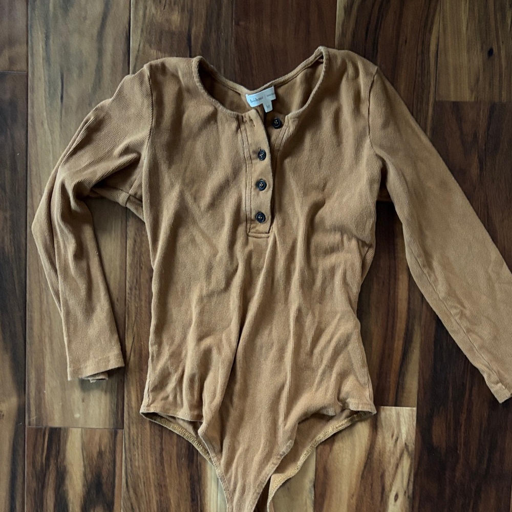 Bohme Brown Long Sleeve Bodysuit